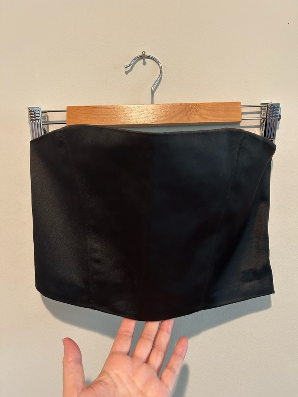 Zara Black Strapless Bustier Top